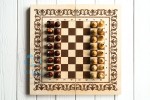 Игра 4 в 1 нарды, шашки, шахматы, карты 40х40 см 
